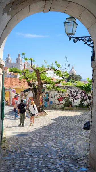 Santa maria maior street ,lisbon,portugal,planetgetaway
